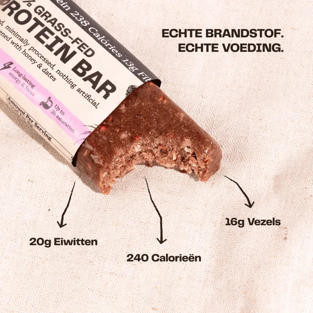 100% Grasgevoerde Eiwitreep – Bessen