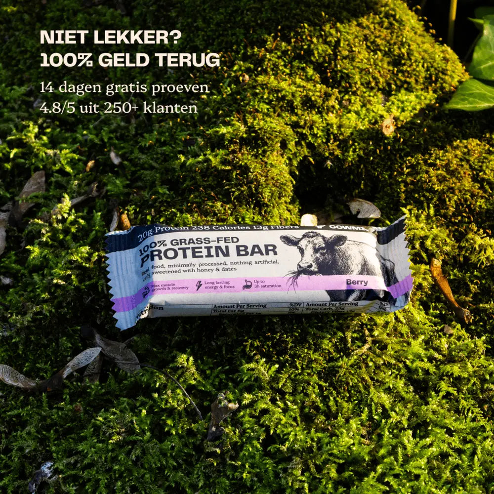 100% Grasgevoerde Eiwitreep – Bessen
