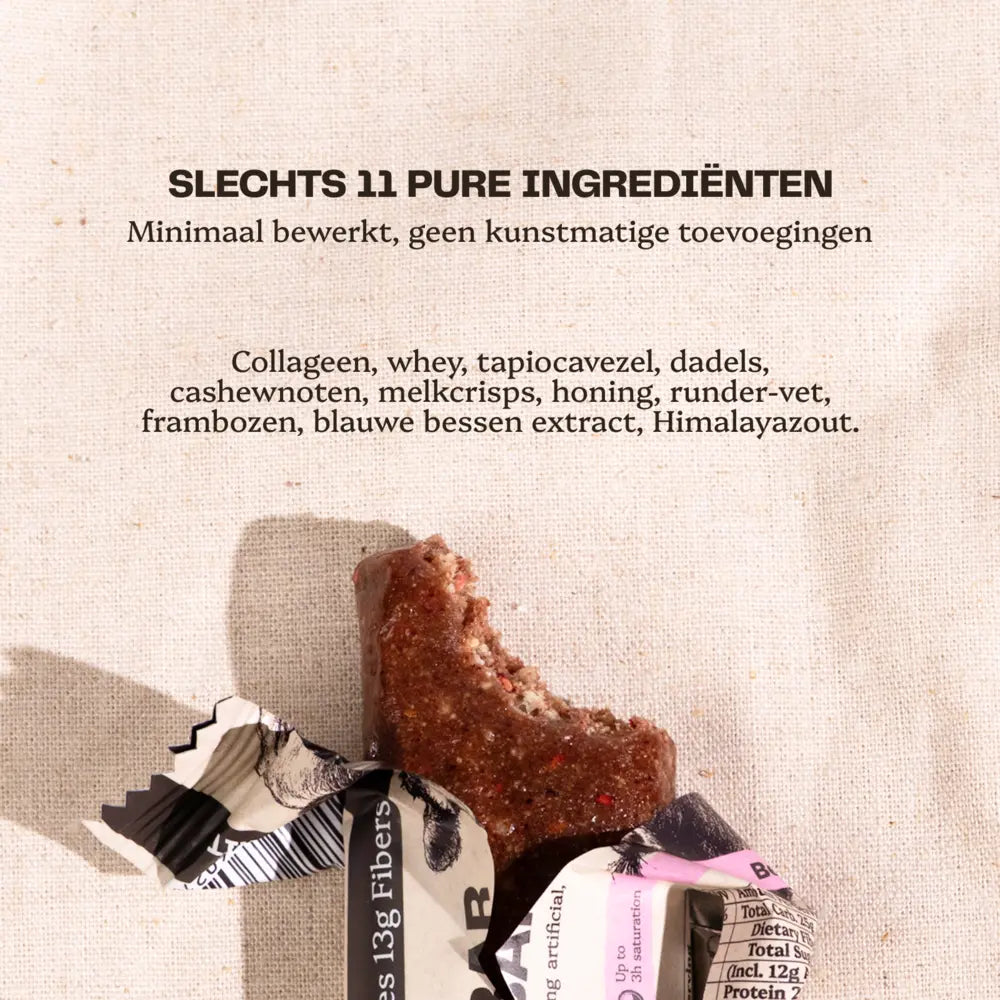 100% Grasgevoerde Eiwitreep – Bessen