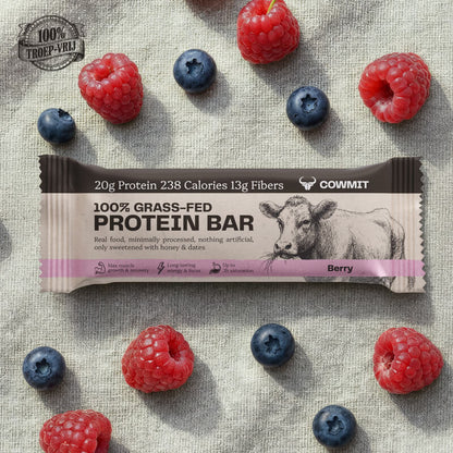 100% Grasgevoerde Eiwitreep – Bessen