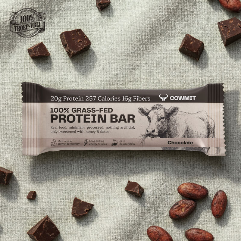 100% Grasgevoerde Eiwitreep – Chocolade