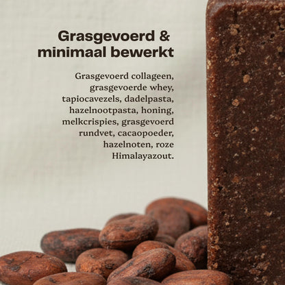 100% Grasgevoerde Eiwitreep – Chocolade