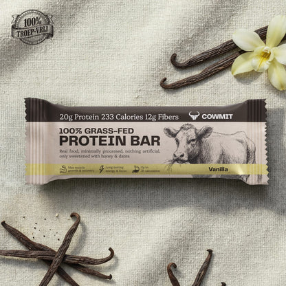 100% Grasgevoerde Eiwitreep – Vanille